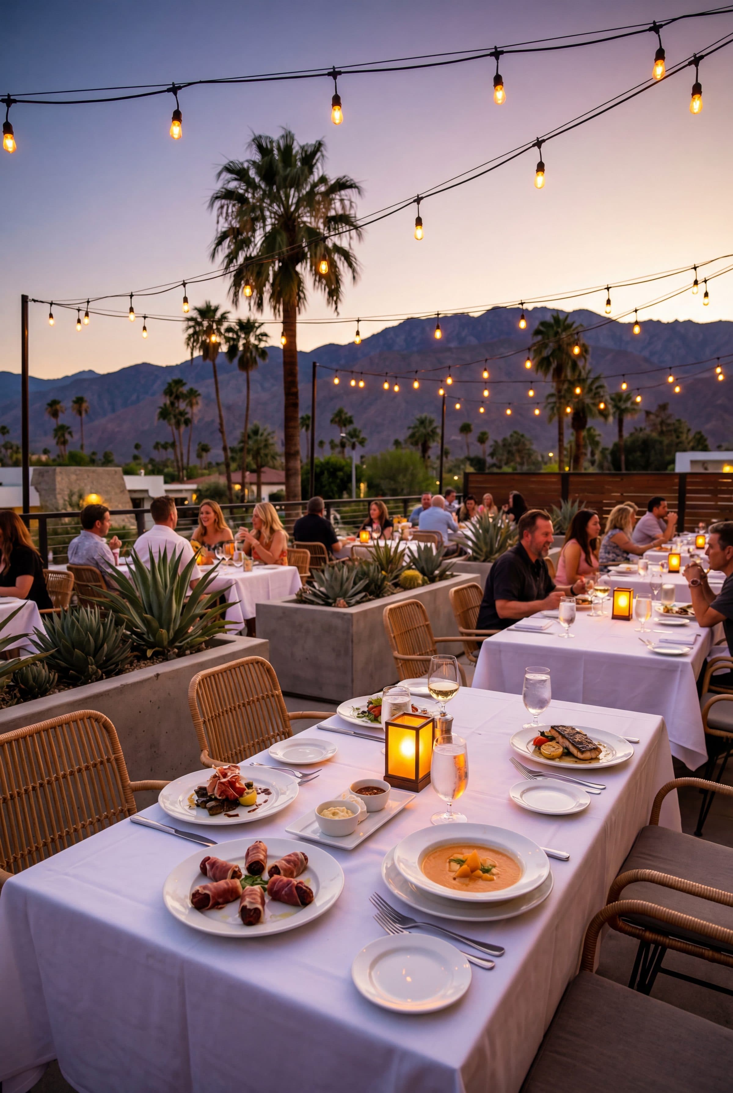 Beautifully plated dish at a Coachella Valley restaurant